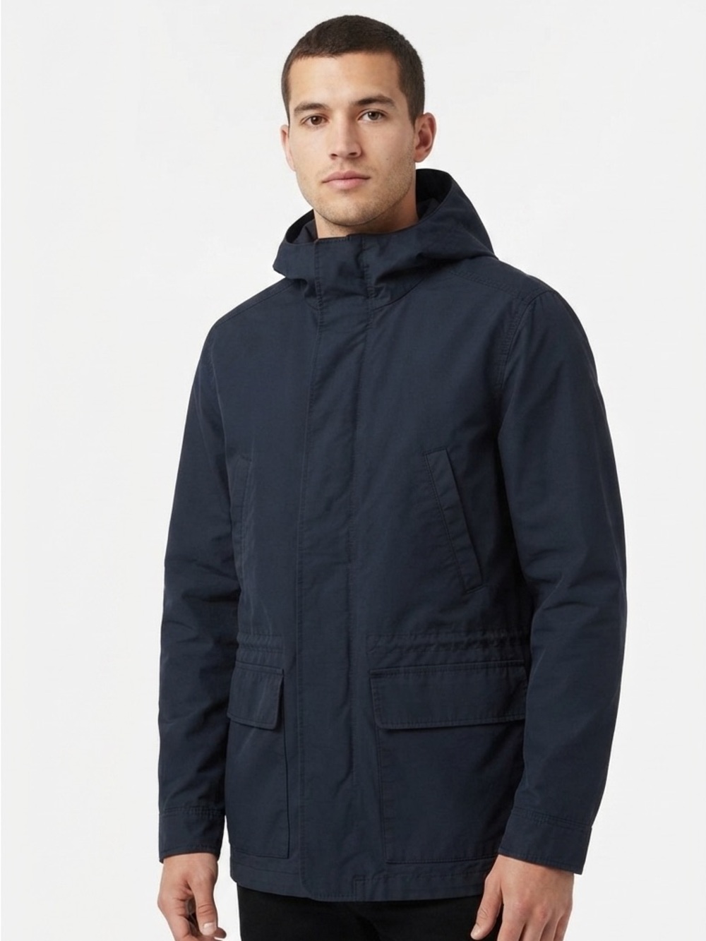 Gap Navy Hooded Field Jacket - Size Medium